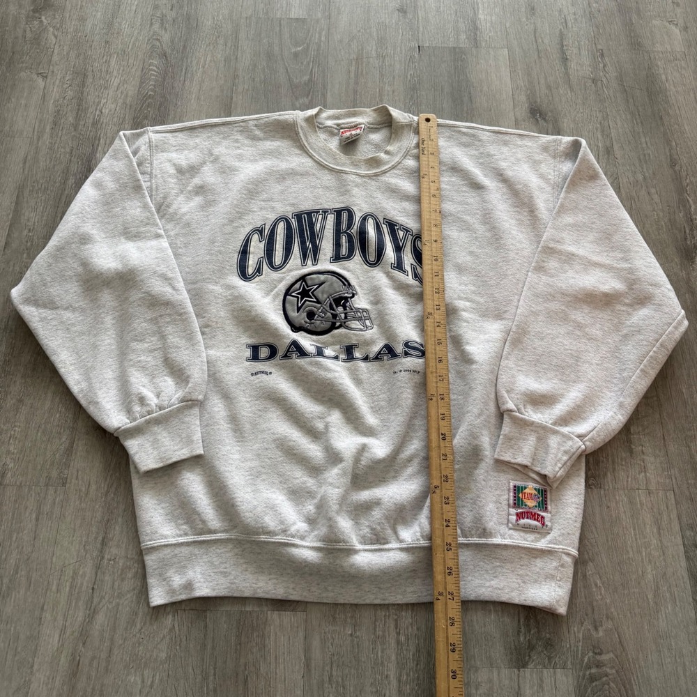 Vintage 1994 Dallas Cowboys Nutmeg Mills Sweatshirt XL Grey NFL Made in USA - Picture 5 of 8